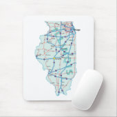 Illinois Interstate Map Mousepad (Mit Mouse)