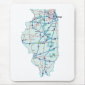 Illinois Interstate Map Mousepad (Vorne)