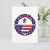 Illinois Karte (Stehend Vorderseite)