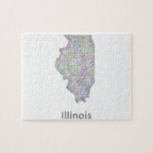 Illinois-Karte Puzzle