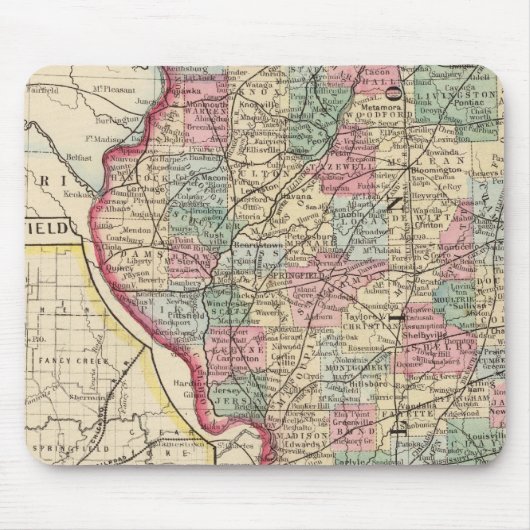 Illinois Karte von Mitchell Mousepad (Vorne)