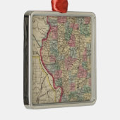 Illinois Karte von Mitchell Silbernes Ornament (Rechts)