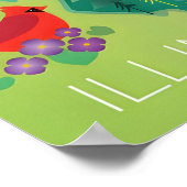 Illinois-Karten-Druck Poster (Ecke)