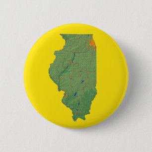Illinois-Karten-Knopf Button