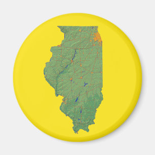 Illinois-Karten-Magnet Magnet