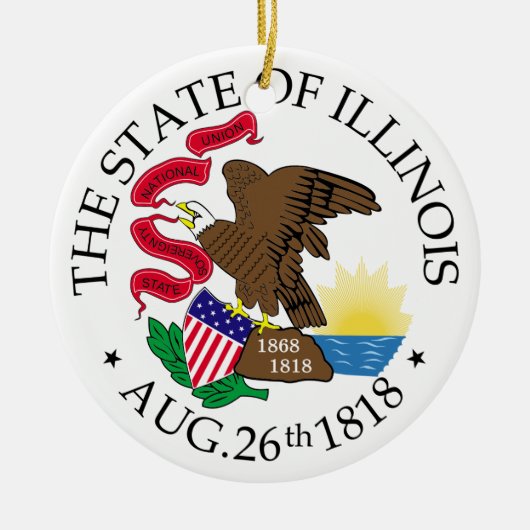 Illinois Keramik Ornament (Vorne)
