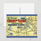 Illinois - Kette der Seen Postkarte (Vorne/Hinten)