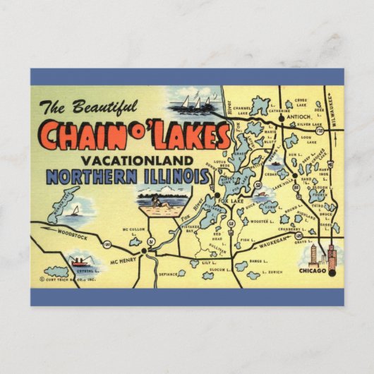 Illinois - Kette der Seen Postkarte (Vorderseite)