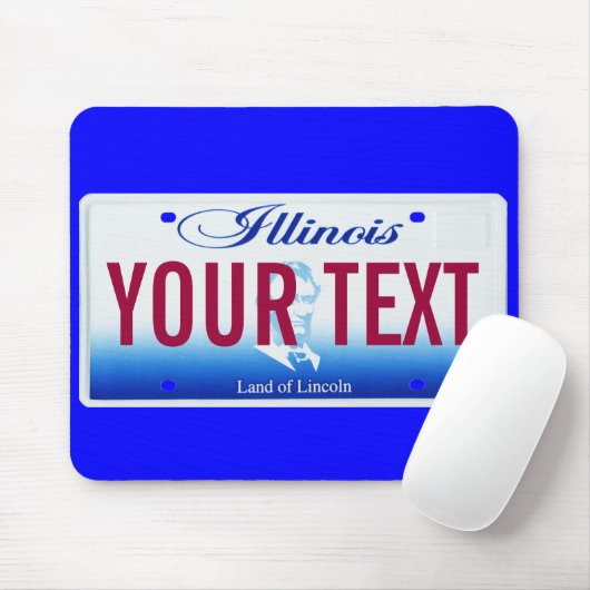 Illinois-Kfz-KennzeichenMausunterlage Mousepad (Mit Mouse)