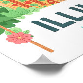 Illinois Land Lincoln USA Sommerreise Poster (Ecke)