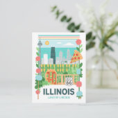 Illinois Land Lincoln USA Sommerreise Postkarte (Stehend Vorderseite)