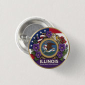 Illinois Land Of Lincoln Erbe ✦ Button (Vorne & Hinten)