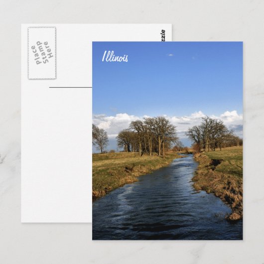 Illinois Landschaft Postkarte (Vorne/Hinten)