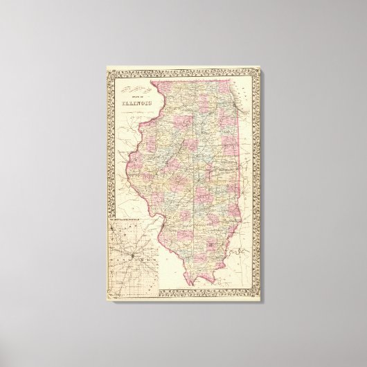 Illinois Leinwanddruck (Vorderseite)