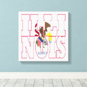 Illinois Leinwanddruck (Insitu (Holzboden))