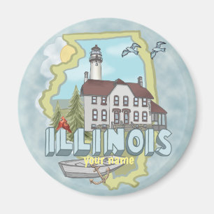 Illinois Leuchtturm Magnet