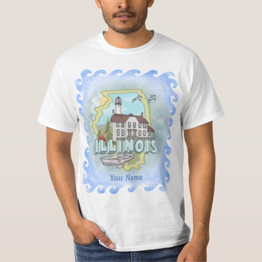Illinois Leuchtturm T-Shirt (Vorderseite)