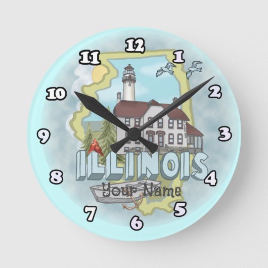 Illinois Leuchtturm Uhr (Vorderseite)