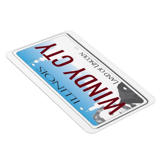 Illinois-Lizenzplatte flexibel Magnet (Rechte Seite)