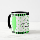 Illinois Lyme Disease Awareness Coffee Tasse (Vorderseite Links)