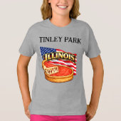Illinois Mädchen T-Shirt (Vorderseite)