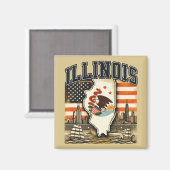Illinois Magnet (Vorderseite/Rückseite)