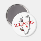 Illinois Magnet (Vorderseite/Rückseite)