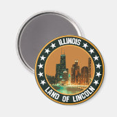 Illinois Magnet (Vorderseite/Rückseite)