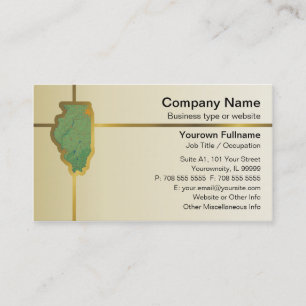 Illinois Map Business Card Visitenkarte