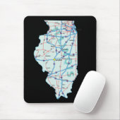Illinois Map Mousepad (Mit Mouse)
