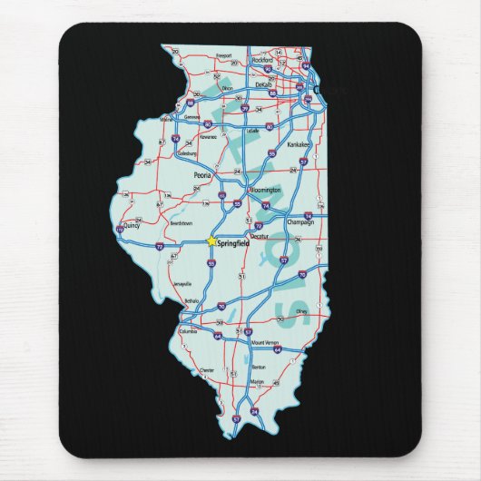 Illinois Map Mousepad (Vorne)
