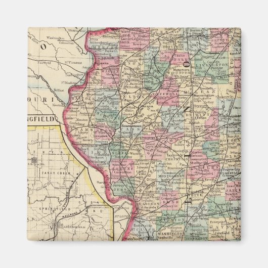 Illinois Map von Mitchell Magnet (Vorne)