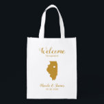 Illinois Map Wedding Welcome Bag, Hotel Guest Tasc Wiederverwendbare Einkaufstasche<br><div class="desc">Hochzeitswochenende Begrüßungsgeschenk-Tasche für Gäste aus der Stadt zu Ihrer Hochzeit,  mit Bild von Illinois,  mit Herz können Sie an der genauen Lage platzieren. Füllen Sie Tasche mit Ihren Lieblingsgoodies.</div>