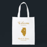 Illinois Map Wedding Welcome Bag, Hotel Guest Tasc Wiederverwendbare Einkaufstasche<br><div class="desc">Hochzeitswochenende Begrüßungsgeschenk-Tasche für Gäste aus der Stadt zu Ihrer Hochzeit,  mit Bild von Illinois,  mit Herz können Sie an der genauen Lage platzieren. Füllen Sie Tasche mit Ihren Lieblingsgoodies.</div>