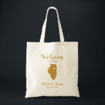 Illinois Map Wedding Welcome Bag, Hotel Guest Tragetasche<br><div class="desc">Hochzeitswochenende Begrüßungsgeschenk-Tasche für Gäste aus der Stadt zu Ihrer Hochzeit,  mit Bild von Illinois. Fülle die Tasche mit deinen Lieblingsgoodies.</div>
