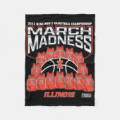 Illinois March Madness 2025 Men's Sketll Nil Fleecedecke (Vorderseite)