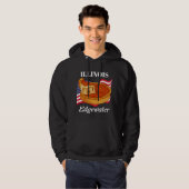 Illinois Men's Dark Pullover Hoodie (Vorne ganz)
