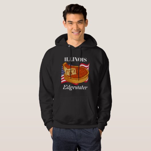 Illinois Men's Dark Pullover Hoodie (Vorne ganz)