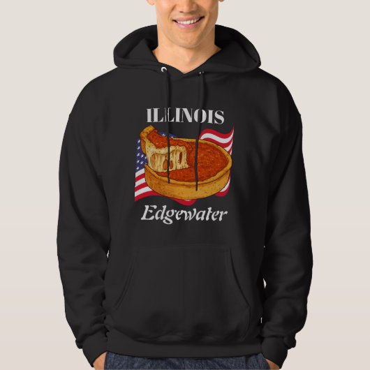 Illinois Men's Dark Pullover Hoodie (Vorderseite)