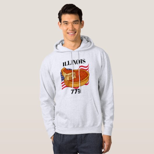 Illinois Men's Pullover Hoodie (Vorne ganz)