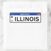 Illinois Mercosur Rechteckiger Aufkleber (Tasche)