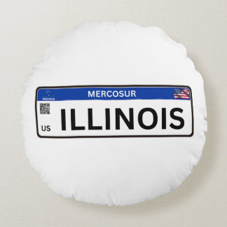 Illinois Mercosur Rundes Kissen