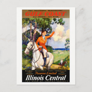 Illinois Mississippi restauriert Vintage Poster Postkarte
