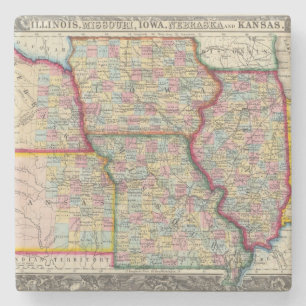 Illinois, Missouri, Iowa, Nebraska und Kansas Steinuntersetzer