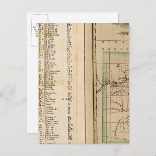 Illinois, Missouri Postkarte (Vorne/Hinten)