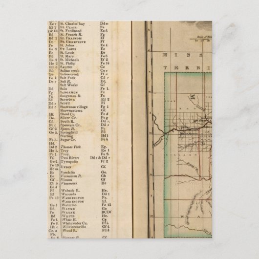 Illinois, Missouri Postkarte (Vorderseite)