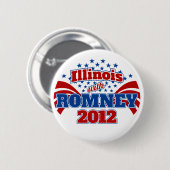 Illinois mit Romney 2012 Button (Vorne & Hinten)