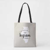 Illinois Monogram Staat Tote Bag Tasche (Vorderseite)