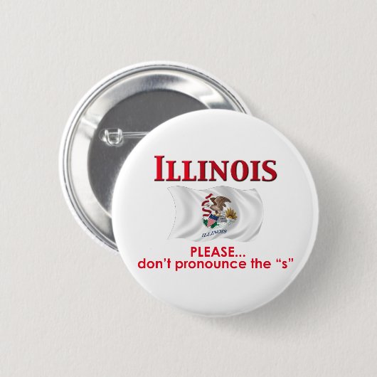 Illinois-Motto Button (Vorne & Hinten)