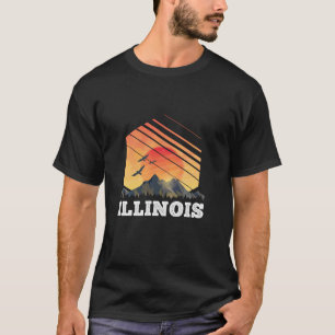 Illinois Mountain Sunset USA Geschenke T-Shirt